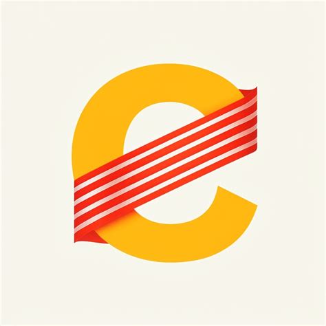 Bold Golden C with Red Striped Band Modern Logo - Playground