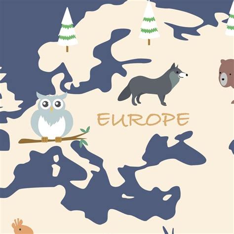 Blue World Map for Boys Room Walls Sparkla N Shine Series Soft Feel Map ...