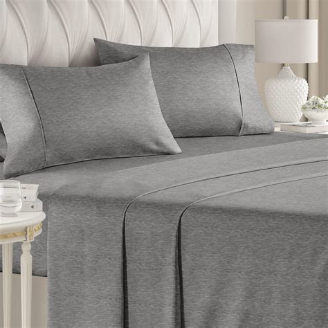 King Size Sheet Set - 4 Piece Set - Softer Than Jersey Cotton - Same ...