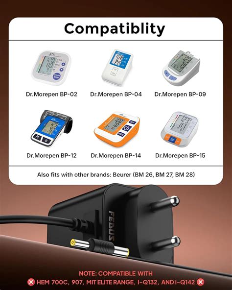 6V BP Adapter Dual-Pin Charger for Dr. Morepen BP Monitor – FEDUS