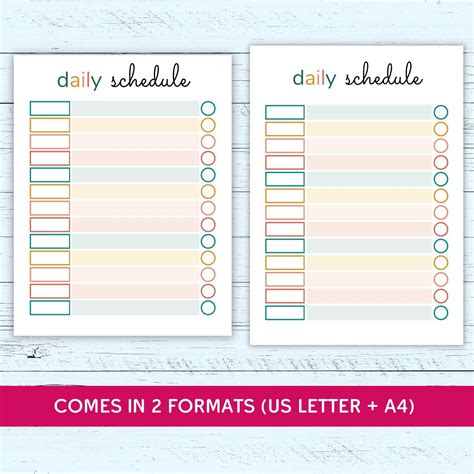 Downloadable Daily Calendar Template for Easy Planning