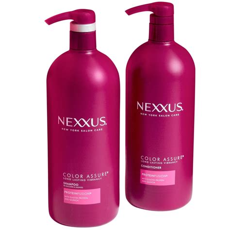 Nexxus Color Assure Shampoo and Conditioner 32 Fl Oz Pack of 2 for Color Vibrancy Protection ...