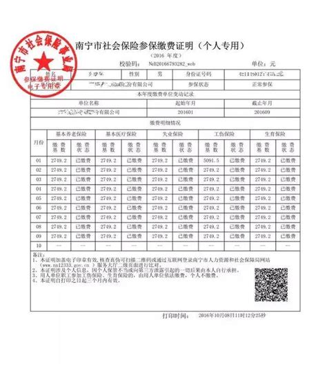 社保缴费证明/页 certified translation of social security payment record/page ...