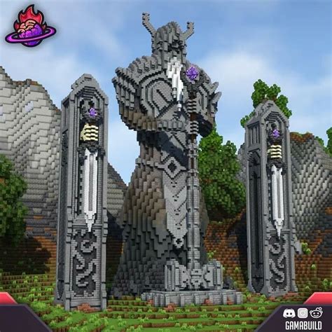 Minecraft Builds on Instagram: “The dwarven king statue with it's 2 ...