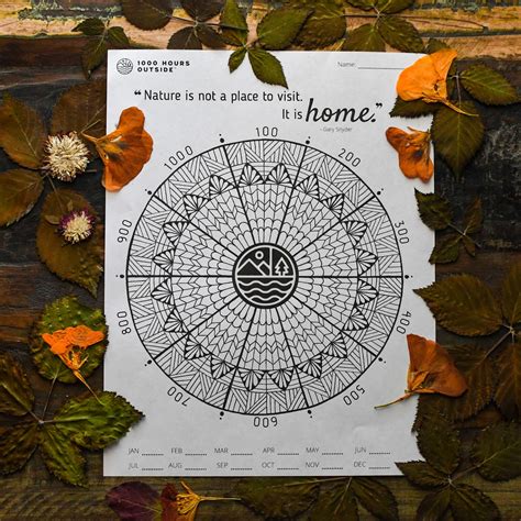 1000 Hours Outside Printable Tracker - Printable Sight Words List