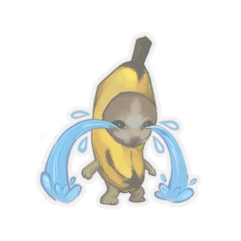 Crying Banana Cat Sticker - Etsy