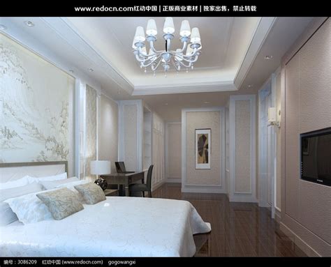 H01-0505新中式酒店客房标准间双床房卧榻皮质托盘3d模型下载-【集简空间】「每日更新」