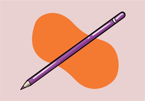 Hand drawn color pencil. Cartoon Style colored pencils. Vector flat ...