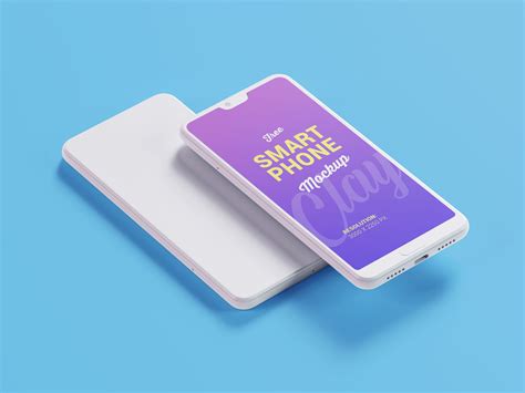 Free Clay Smartphone Mockup PSD - Good Mockups