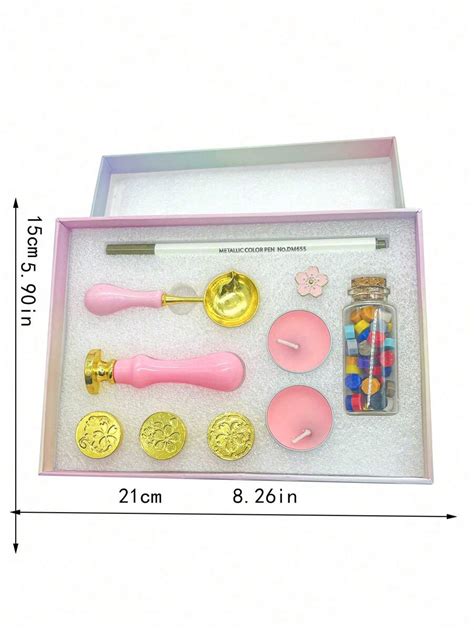 1 Conjunto Carimbo de Lacre de Cera de Sakura Rosa, Conjunto de Lacre ...
