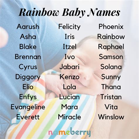 Rainbow baby names honor and comfort – Artofit