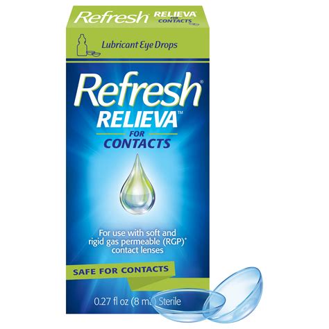 Refresh Relieva For Contacts Lubricant Eye Drops For Use with Contact ...