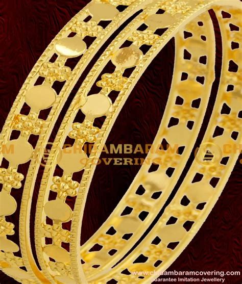 BNG076 - 2.6 Size Latest Bangles Design Light Weight Gold Plated ...