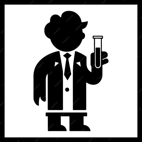Scientist silhouette vector image | Premium Vector