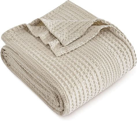 Amazon.com: PHF Lightweight Waffle Weave Blanket Queen Size, Breathable ...