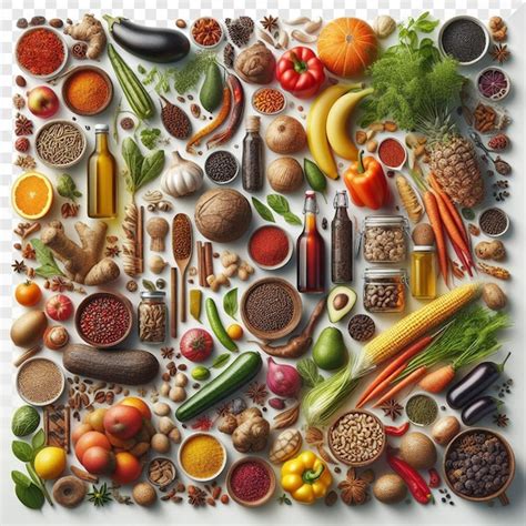 African herbs food still isolated on transparent background food png ...