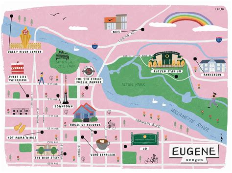 Eugene city map :: Behance