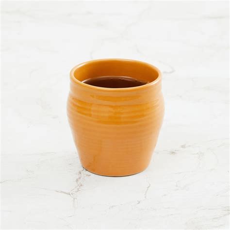 Buy Colour Connect Yellow Solid Stoneware Kullhad - 150ml from Home ...