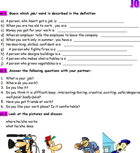 Getting a Job Worksheet 的图像结果