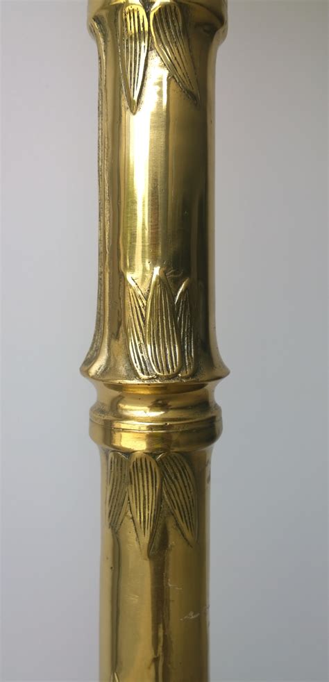 Hollywood Glam Brass Faux Bamboo Highly Stylized Floor Lamp For Sale at ...