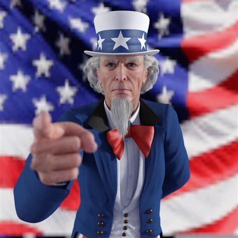 Uncle Sam Pointing Pose 3D Model - TurboSquid 2413770