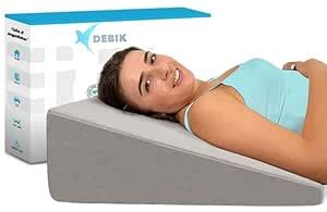 DEBIK® | Orthopedic Bed Wedge Memory Foam Pillow Triangle Wedge with ...