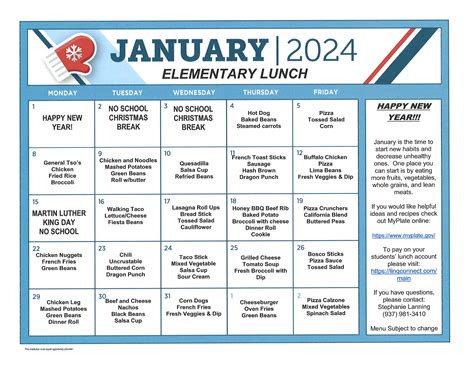 Menus | Greenfield Exempted Village School District