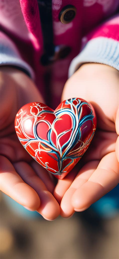 Valentine Wallpaper 4K, Love heart, Palm, Hands together