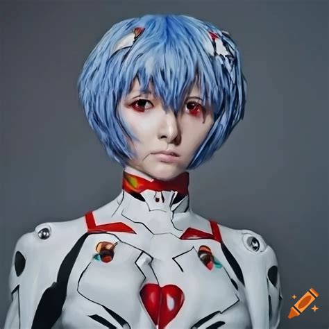 Portrait of rei ayanami from neon genesis evangelion on Craiyon
