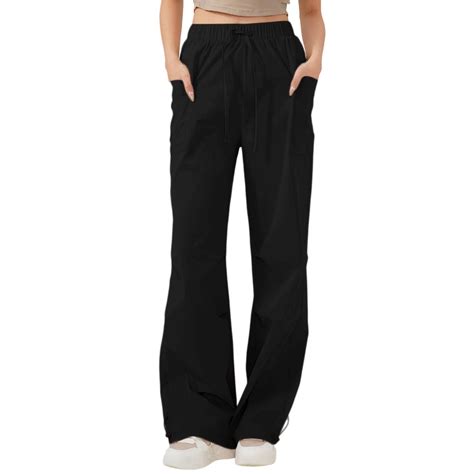 Stamzod Travel Pants Women Solid Color Straight Wide Leg Sweatpants ...