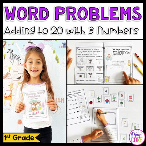 Word Problems Using 3 Numbers - 1st Grade Math | MagiCore