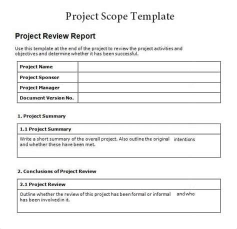 Image result for Project Scope Statement