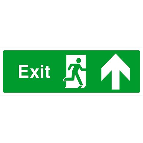 Fire Exit Sign Up Arrow | Exit sign, Emergency exit signs, Up arrow
