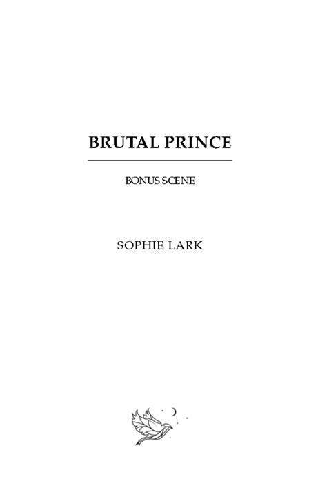 Brutal Prince Bonus Scene - Sophie Lark - BRUTAL PRINCE BONUS SCENE ...