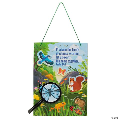 5 1/2" x 7 1/2" Zoom In VBS Bible Verse Foam Sign Craft Kit - Makes 12 ...