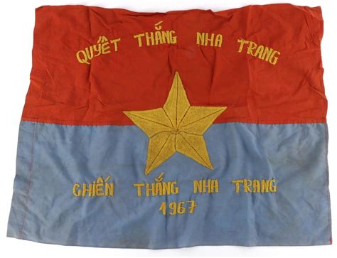 Vietnam War Viet Cong Nva 1967 Battle Flag Auction