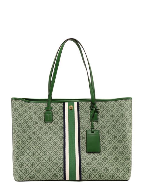Tory Burch T Monogram Tote Bag In Green Lyst