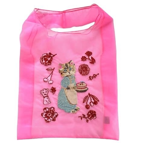 New!【Nathalie Lete】ナタリー・レテ オーガンジーバッグ 青い目のネコ Nathalie Lete Organdy Bag ...