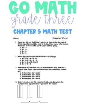 3rd Grade Go Math Chapter 5 Test 的图像结果