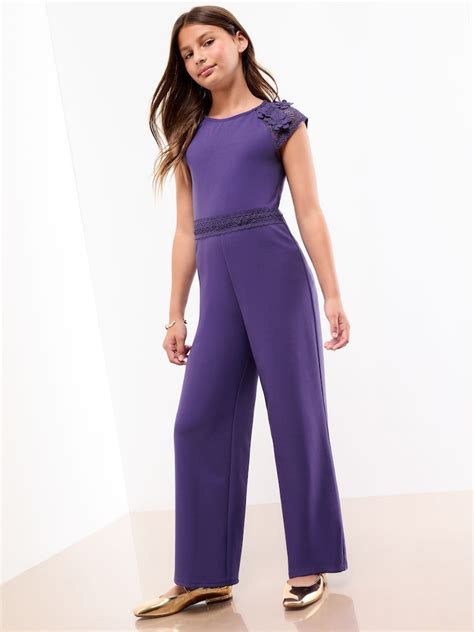 Buy Lipsy Cobalt Blue Scuba 3D Lace Occasion Jumpsuit (5-16yrs) from ...