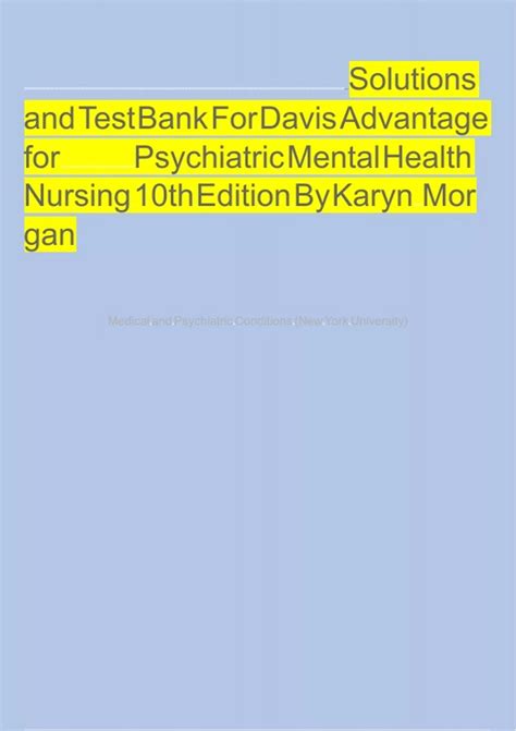 Davis Advantage for Understanding Medical-Surgical Nursing 6th, 7th ...
