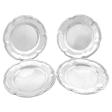 Set of 12 Antique Georgian Sterling Silver Dinner Plates 1791 For Sale ...