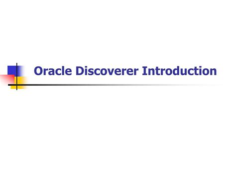 Oracle Discoverer Tutorial 的图像结果