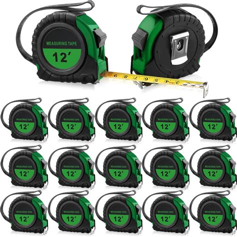 Amazon.com: Xinnun 20 Pieces Tape Measures Bulk 12 FT Green Retractable ...