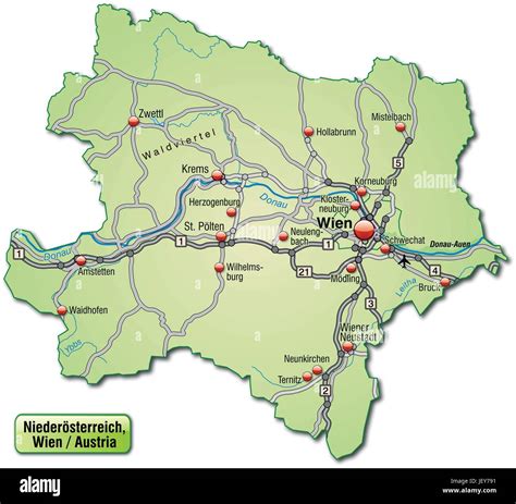 Map of lower austria hi-res stock photography and images - Alamy