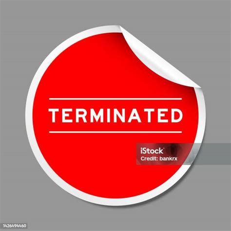 Image result for Terminated Red Text