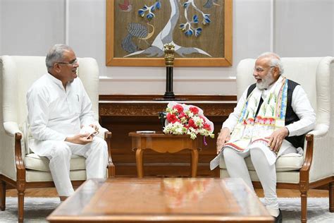 CM Baghel meets PM Modi; demands census, GST compensation - cm baghel ...