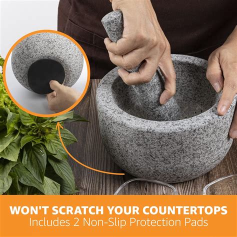 Heavy Duty Natural Granite Mortar and Pestle Set for your kitchen