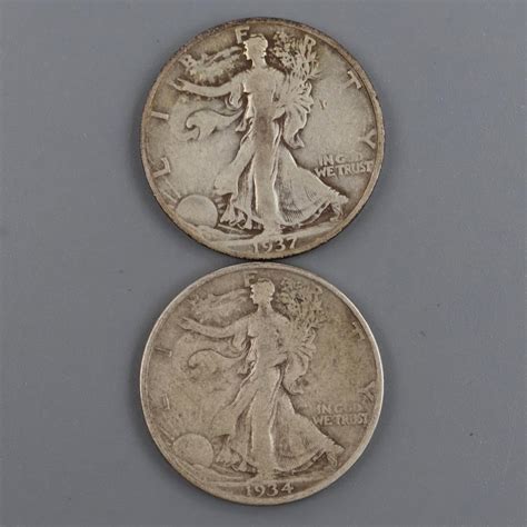 Two US Walking Liberty Silver Half Dollars | Property Room