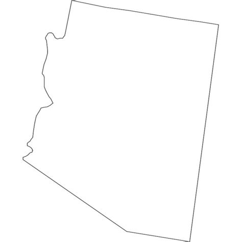 Arizona State Map Outline - Printable Map
